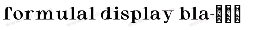formula1 display bla字体转换